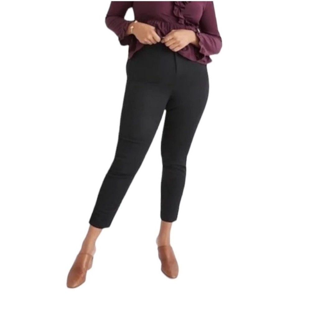 Madewell Pants Trousers Black High Rise Tapered Ankle Preppy Office J8449 Sz 36